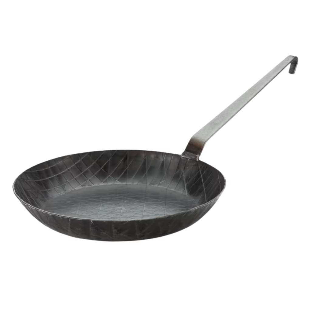 Turk Wrought Iron Frying Pan With High Rim