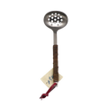 Stainless Slotted Ladle With Akebi Handle Small