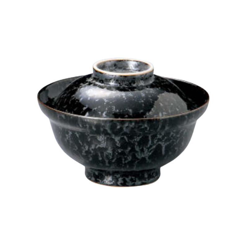 Kuro Shinju Donburi Bowl with Lid
