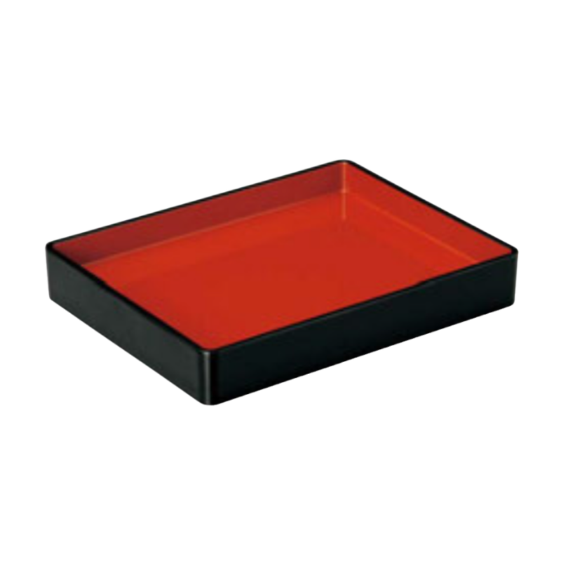 ABS Resin Double Sided Food Tray Black