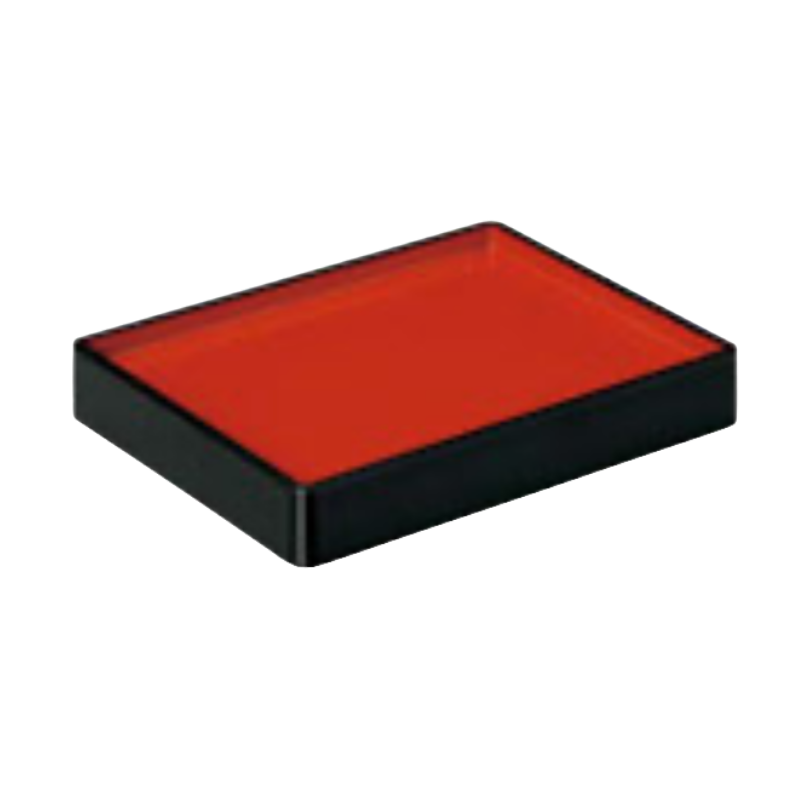 ABS Resin Double Sided Food Tray Black