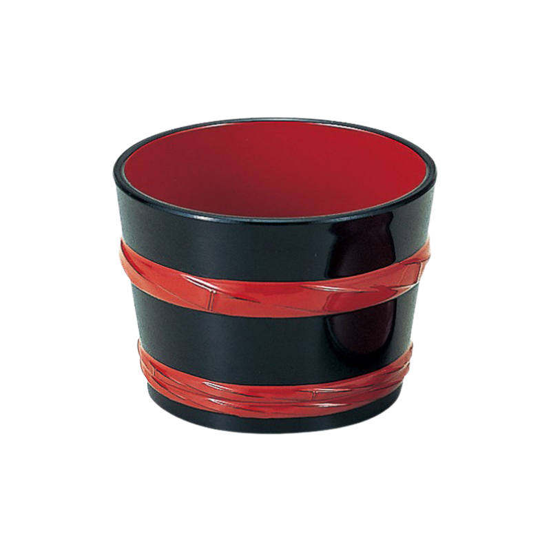 ABS Resin Barrel Soba Choko Black With Red String