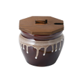 Ceramic Sauce Jar With Wood Lid