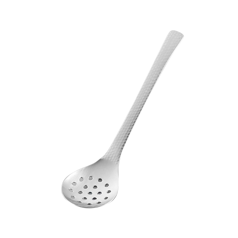 Hammered Stainless Slotted Serving Ladle