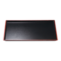 ABS Resin Non-Slip Tray Low Edge Black Red