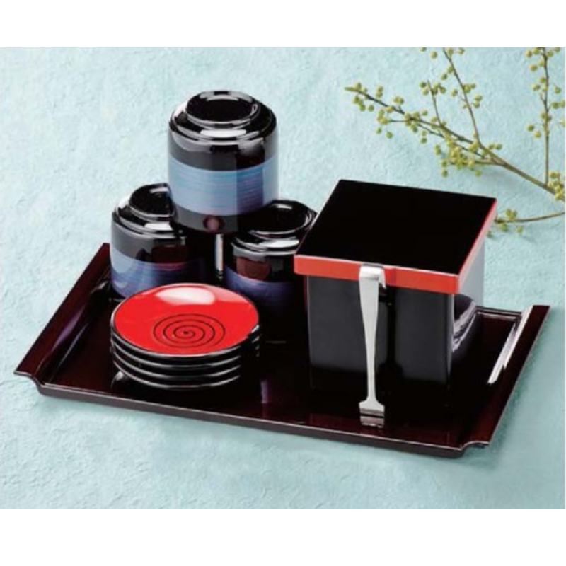 ABS Resin Non-Slip Condiment Tray Black